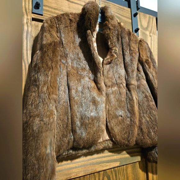 Vintage Rabbit Fur Mini Coat Size Small - Picture 3 of 15